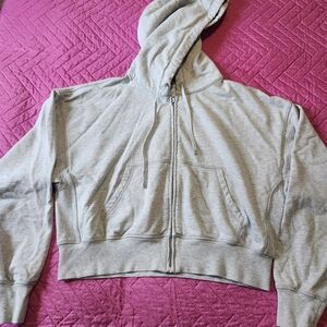 Gray Zip-Up Hoodie